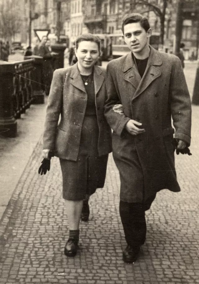 Dagmar Deimlova with her future husband