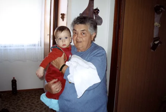 Herta Coufalova with great-grandson Davidek