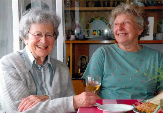 Helena Kovanicova with her friend Jitka Amortova Helena Kovanicova with her friend Jitka Amortova