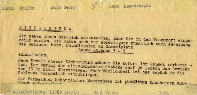 Jiri Munk's transport summons