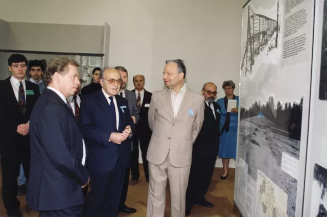 Kurt Kotouc at an exhibition at Terezin Memorial Kurt Kotouc at an exhibition at Terezin Memorial