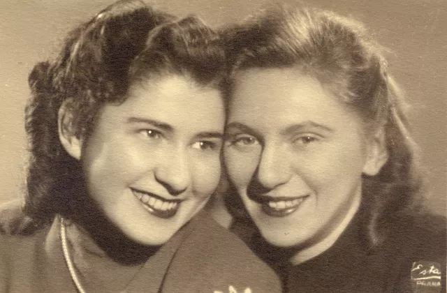 Ludmila Rutarova with her cousin Inka Weinerova