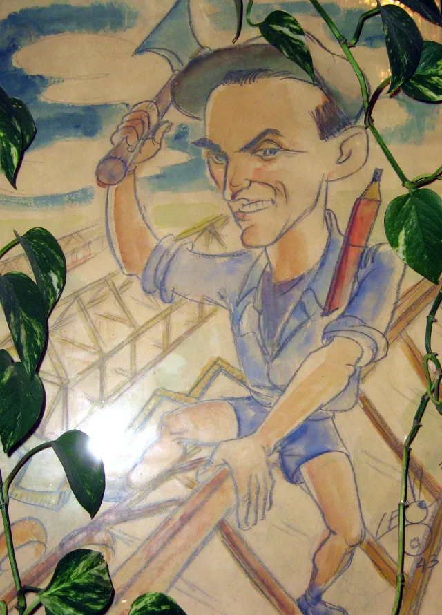 Caricature of Karel Rutar from Terezin