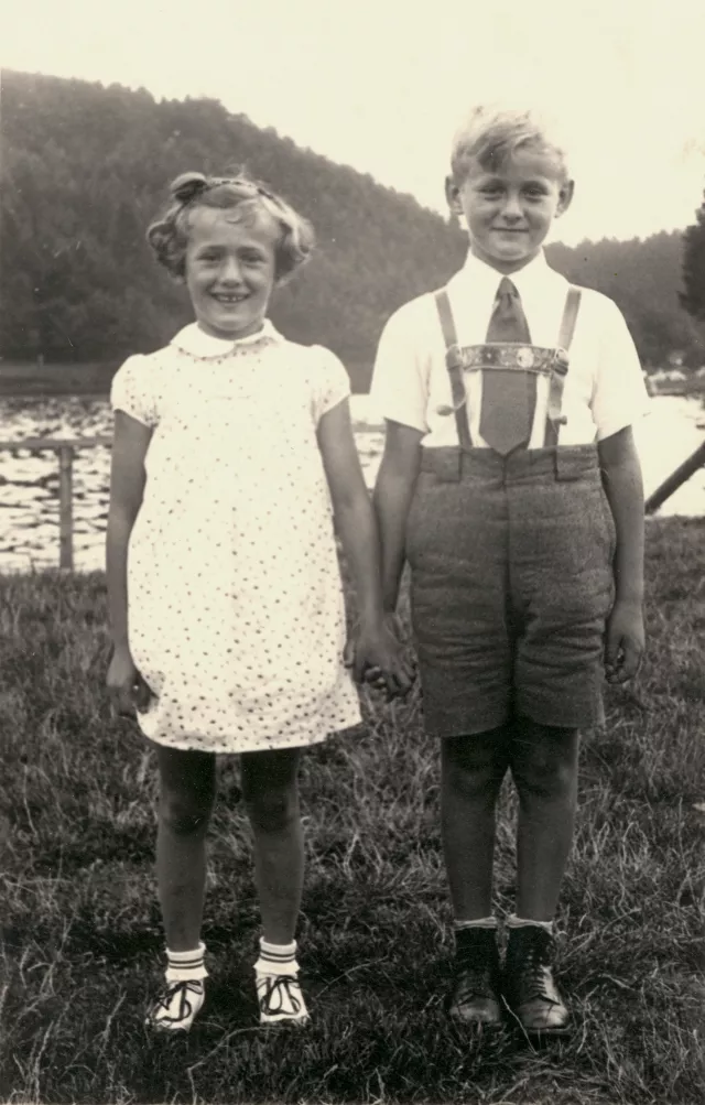 Milena Prochazkova with her cousin Petr Faktor