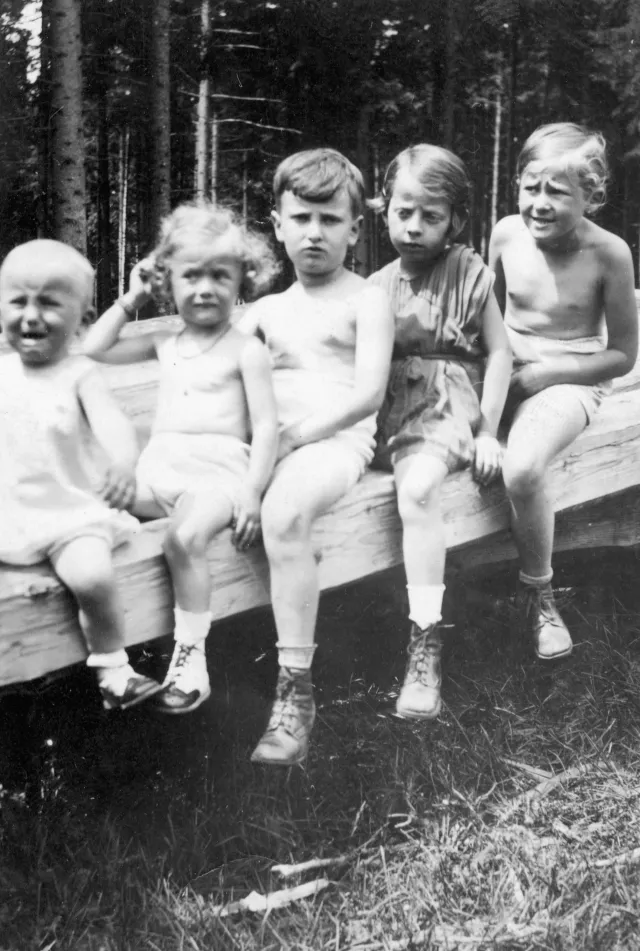 Milena Prochazkova with her cousins