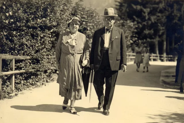 Olga Glässnerova with her husband Karel Glässner