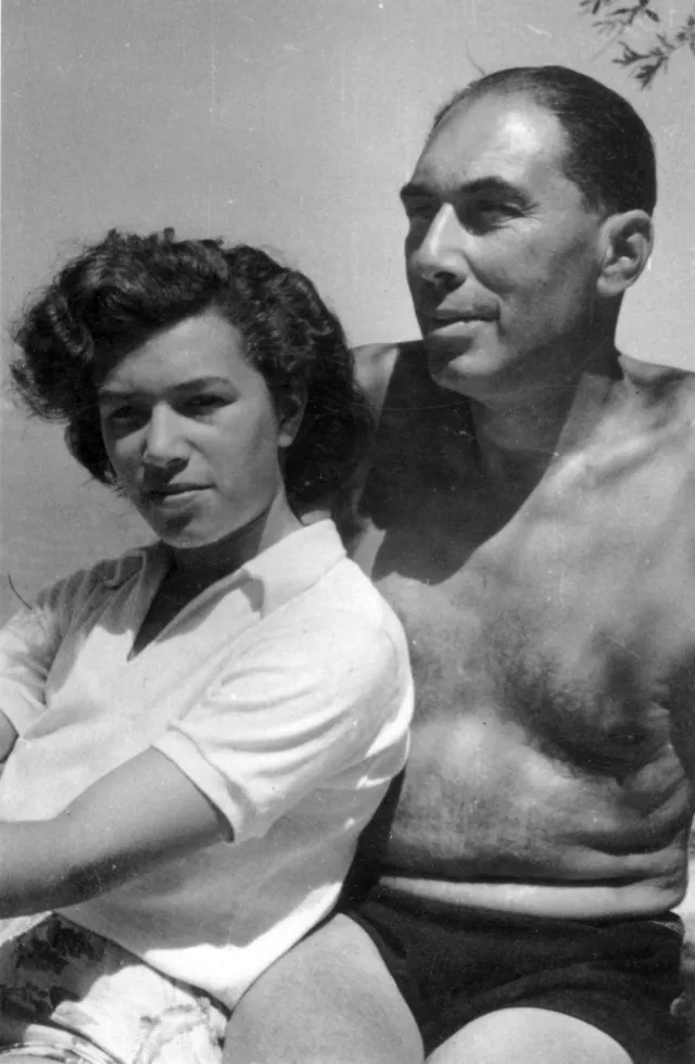 Zuzana Minacova with her father Dezider Sever after war