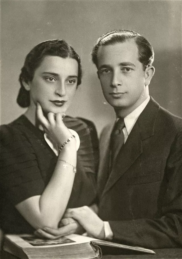 Szécsi Endréné és elsõ férje, Rados István