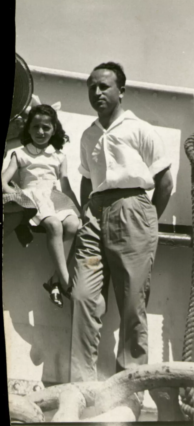 Polgár Ferenc a lányával