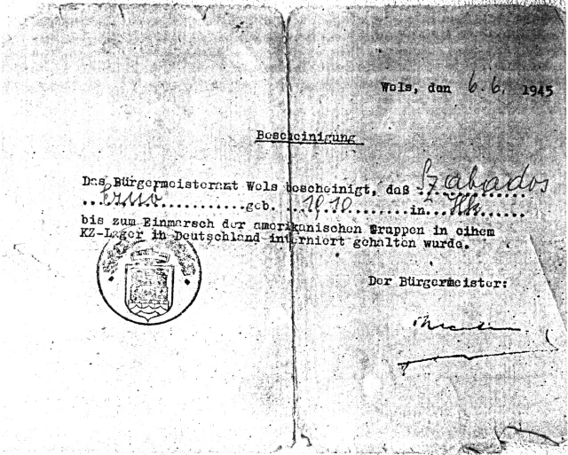 Erno Szabados' proof of release