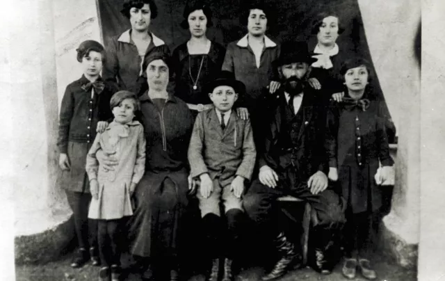 Glückmann Ábrahám családjával