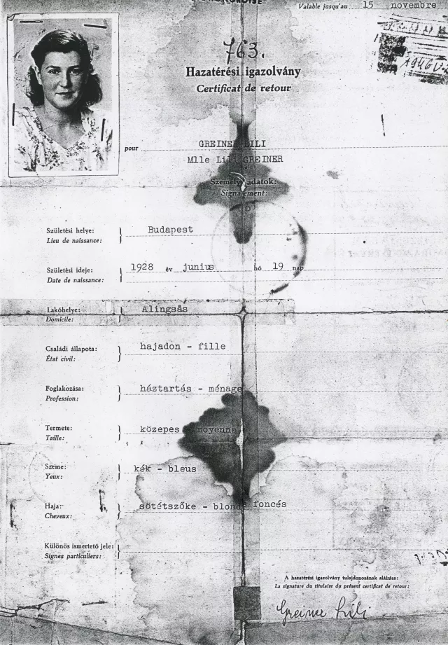 Hazatérési igazolvány Hazatérési igazolvány