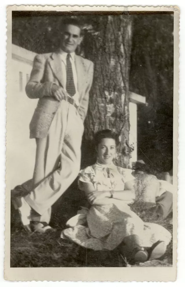 Anna Bolmanyi with her husband Anna Bolmanyi with her husband