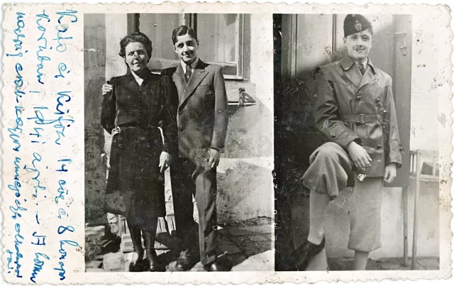 Katalin Roth with one of her sons, Laci