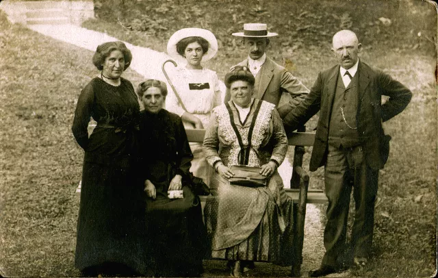 Mano Sebestyen with family and friends