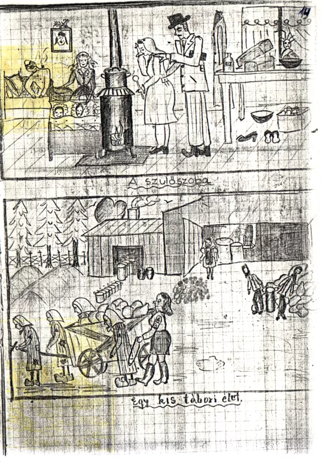 Merényi Zsuzsa rajzos naplója a deportálásról III. Merényi Zsuzsa rajzos naplója a deportálásról III.