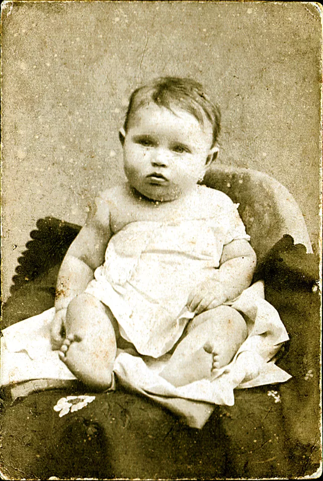 Piroska Hamos as a baby