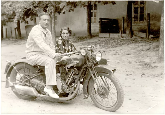 Miklos Molnar and his wife on their honeymoon