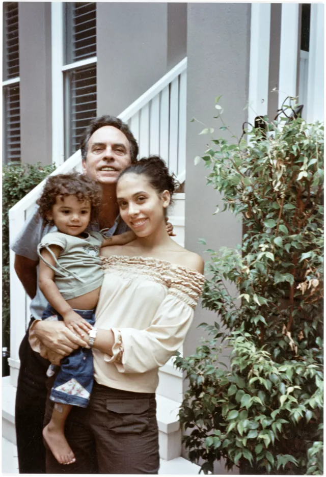 John Molnar with his daughter and grandchild