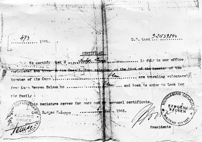 Dóczi Sándorné szabadulólevele