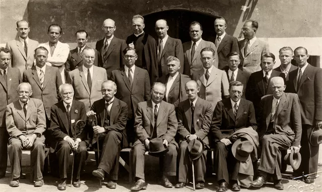 Alfred Borowicz and his friends from school