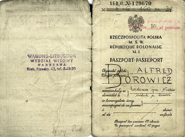 Passport of Alfred Borowicz