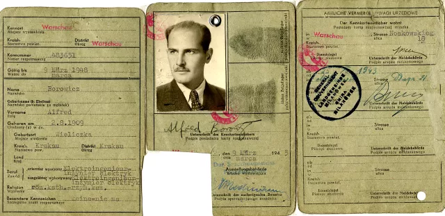 Kennkarte of Alfred Borowicz