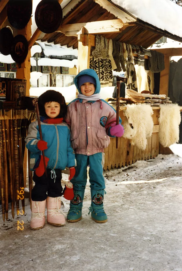 Katarzyna and Maria Dejmek on winter holidays