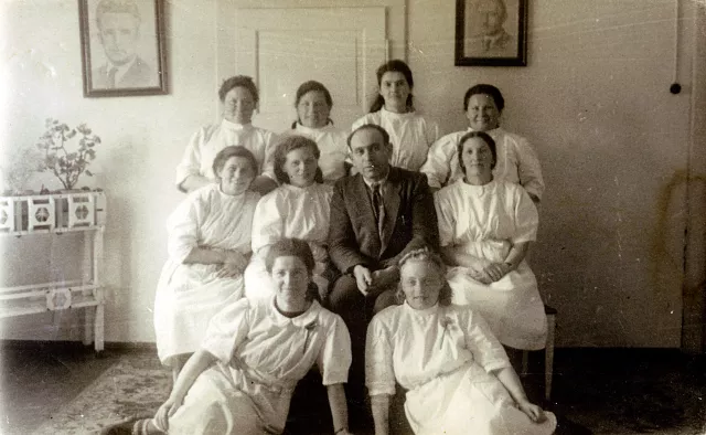 Gustawa Birencwajg in her nursery