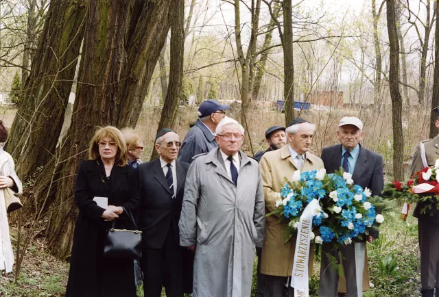 Henryk Lewandowski at the anniversary of the Warsaw Ghetto Uprising