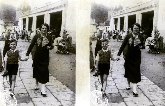 Jerzy Pikielny and his mother Czeslawa Tikitin in Rabka