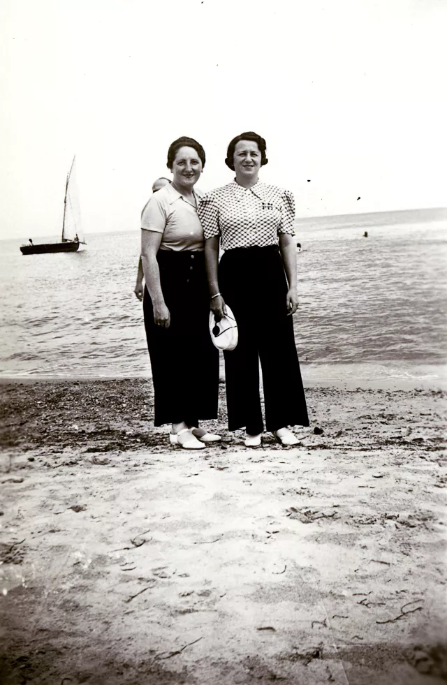 Czeslawa Tikitin with a friend