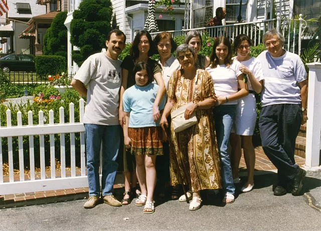 Rena Michalowska with her family after her son's wedding