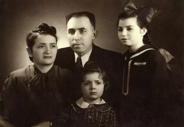 Rozalia Unger with her husband and children