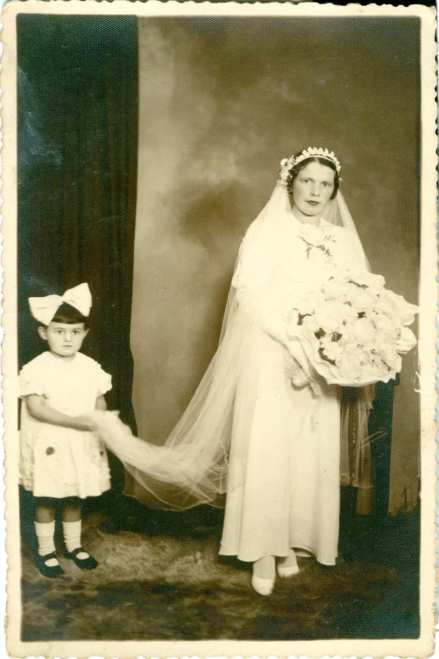 Reghina Herscu as a bride