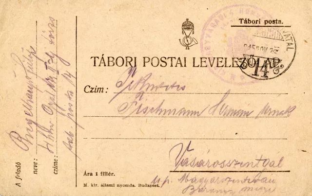 Tábori levelezõlap Kassáról Tábori levelezõlap Kassáról