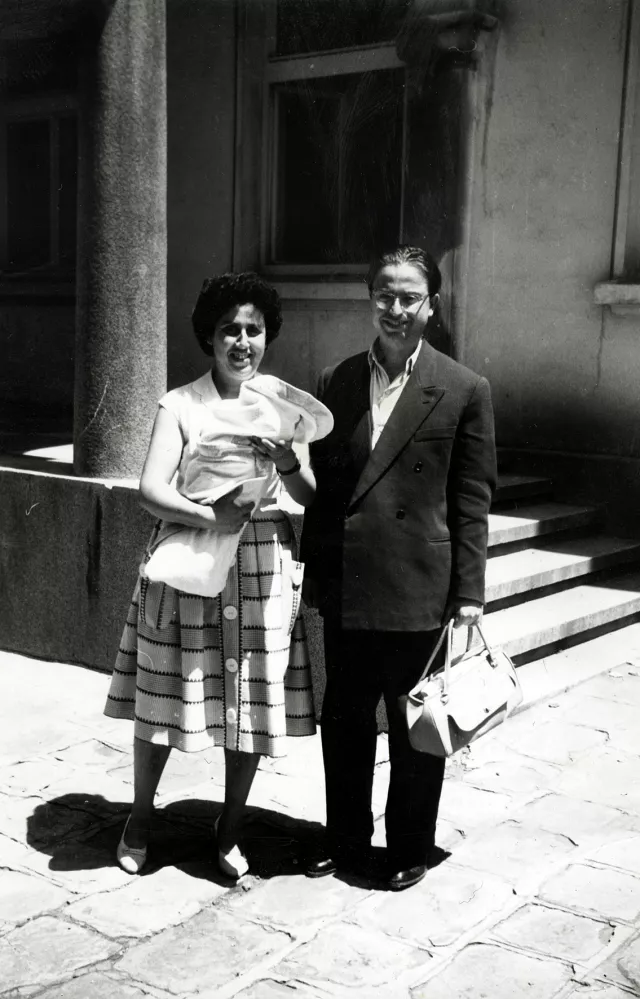 Shimon Danon with his wife Anna Danon and their daughter Raia Grancharova