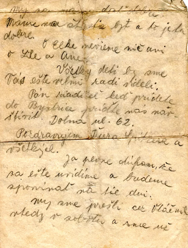 Letter from Alexander Bachnar's students