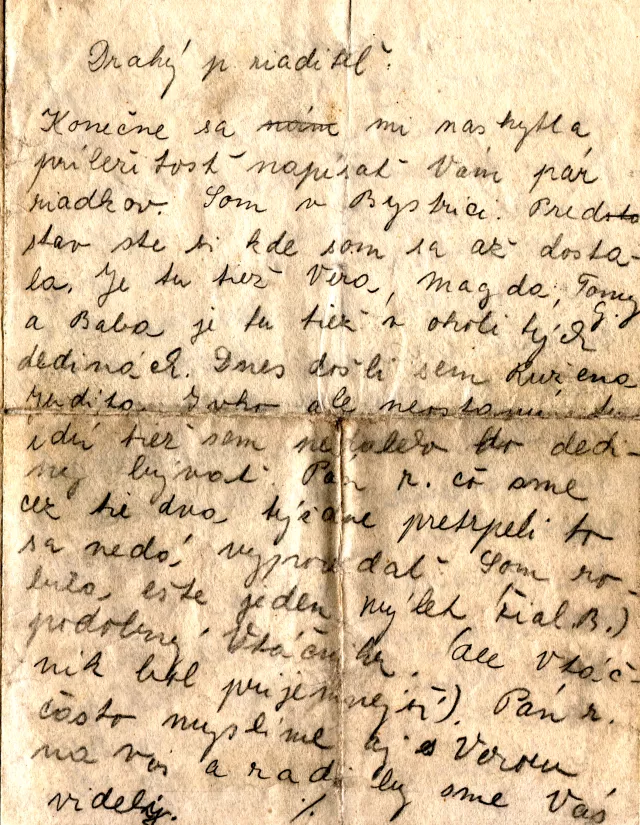 Letter from Alexander Bachnar's students