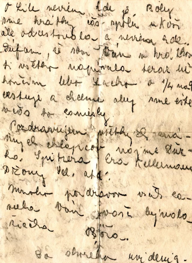 Letter from Alexander Bachnar's students