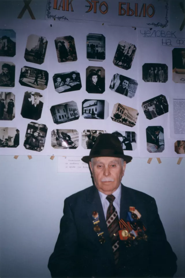 Mesko Nikolai the dining room of the Jewish Religious Community in Mukachevo