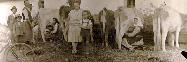 Magdalena Berger's mother-in-law Margita Berger with peasants
