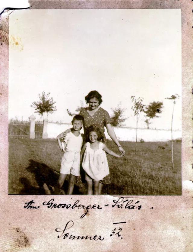 Magdalena Berger and her brother Andrija  Grossberger with their governess