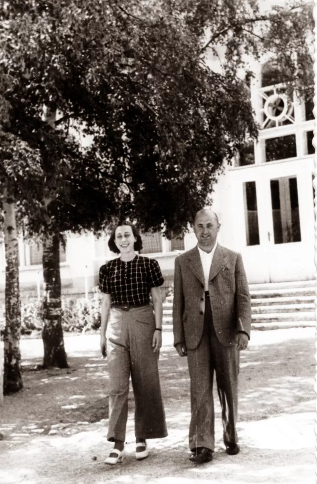 Magdalena Berger's father David Grossberger with his second wife Joli