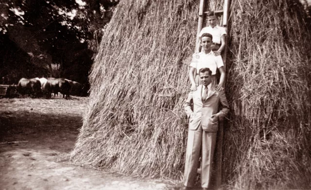 Magdalena Berger's husband Ivan Berger with a cousin and a friend