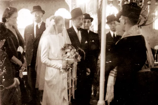 Judita and Pavel Sendrei's wedding in the Subotica synagogue
