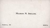Marko Israel's business card