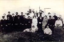 The wedding of Mina Gomberg's grandparents, Clara and Alter-Iona Rapoport The wedding of Mina Gomberg's grandparents, Clara and Alter-Iona Rapoport